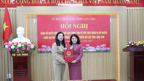 Trung tâm Phát triển quỹ đất tỉnh Lạng Sơn có tân Phó Giám đốc